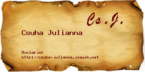 Csuha Julianna névjegykártya