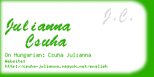 julianna csuha business card